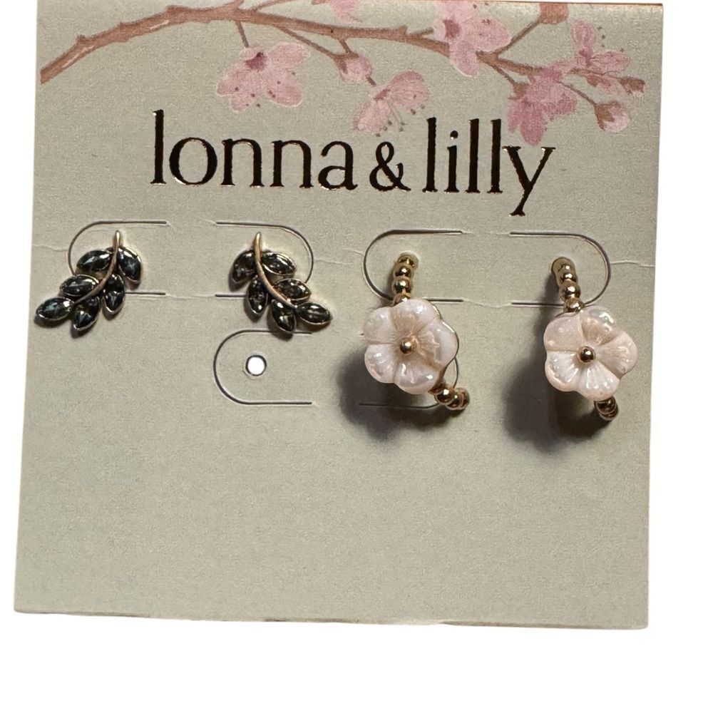 Lonna & Lilly Gold and Silver Floral Earrings